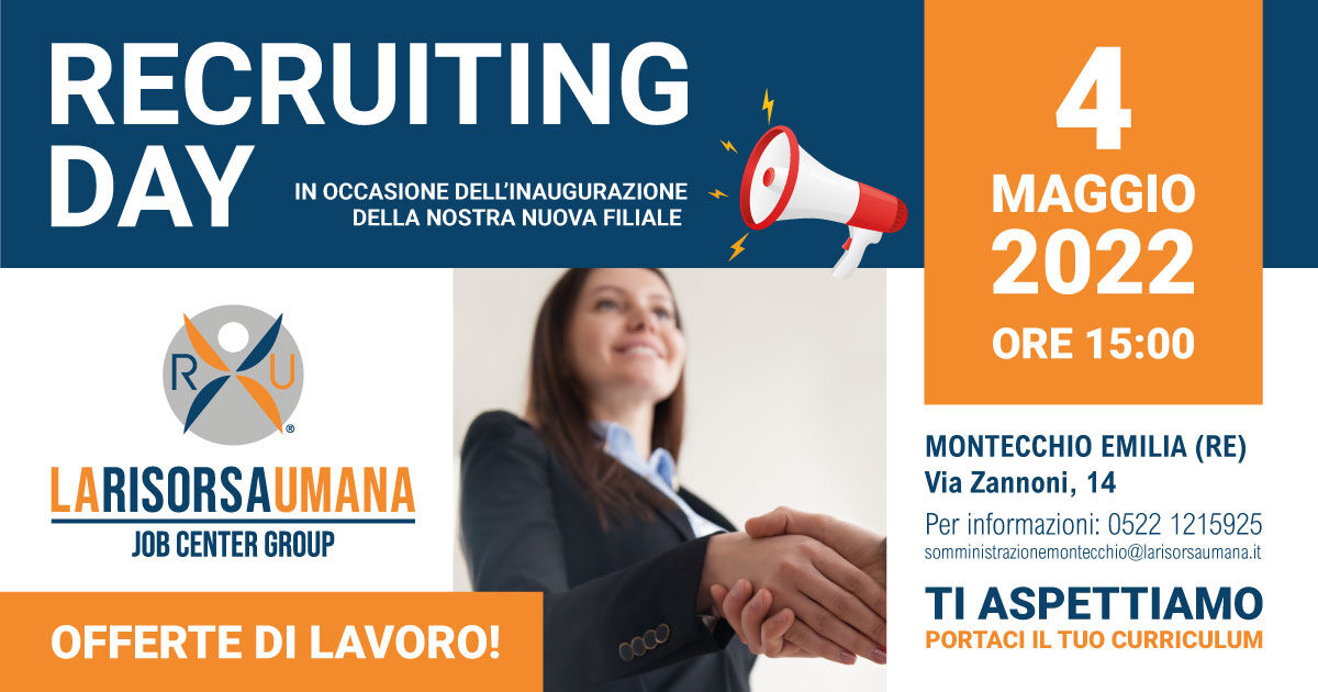 Recruiting day montecchio somministrazione selezione personale